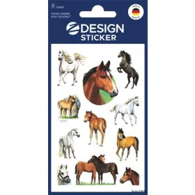   Matrica, papír, 2 ív, 76x120 mm, AVERY ZWECKFORM, 'Z-Design No.53483', csillogó lovak