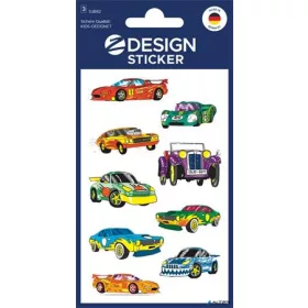  Matrica, papír, 3 ív, 76x120 mm, AVERY ZWECKFORM, "Z-Design No.53882", színes autók