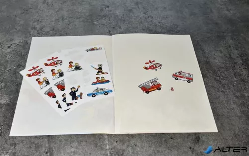 Matrica, papír,  3 ív, 76x120 mm, AVERY ZWECKFORM, 'Z-Design No.54137', mentősök, rendőrök, tűzoltók