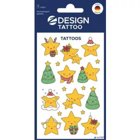   Matrica, tetoválás, 1 ív, 76x120 mm, AVERY ZWECKFORM, 'Z-Design No.54153',  csillagok