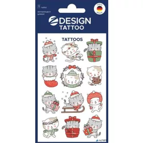   Matrica, tetoválás, 1 ív, 76x120 mm, AVERY ZWECKFORM, 'Z-Design No.54154',  cica