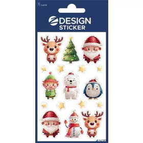   Matrica, 1 ív, 76x120 mm, AVERY ZWECKFORM, 'Z-Design No.54478', karácsonyi figurák