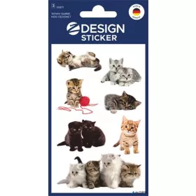   Matrica, papír,  3 ív, 76x120 mm, AVERY ZWECKFORM, "Z-Design No.55971", játékos kölyök cicák