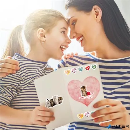 Matrica, papír,  3 ív, 76x120 mm, AVERY ZWECKFORM, "Z-Design No.55971", játékos kölyök cicák