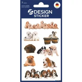   Matrica, papír,  3 ív, 76x120 mm, AVERY ZWECKFORM, "Z-Design No.55972", kölyök kutyák