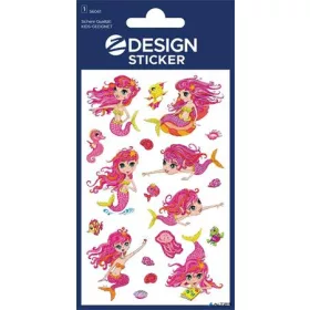   Matrica, fólia,  1 ív, 76x120 mm, AVERY ZWECKFORM, 'Z-Design No.56061',  hableány