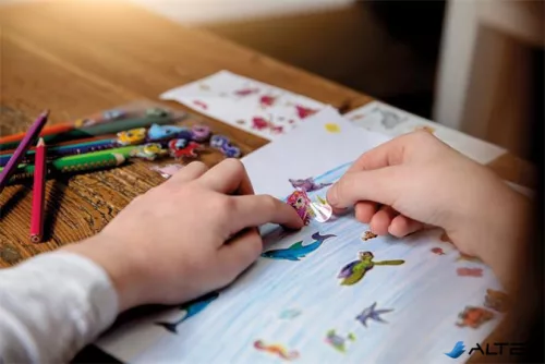 Matrica, fólia,  1 ív, 76x120 mm, AVERY ZWECKFORM, 'Z-Design No.56061',  hableány