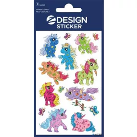   Matrica, fólia,  1 ív, 76x120 mm, AVERY ZWECKFORM, 'Z-Design No.56063',  unikornis