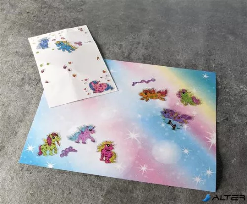 Matrica, fólia,  1 ív, 76x120 mm, AVERY ZWECKFORM, 'Z-Design No.56063',  unikornis