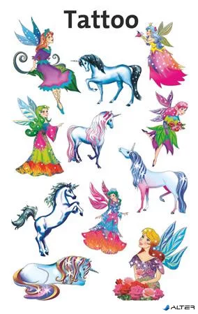 Matrica, tetoválás, 1 ív, 76x120 mm, AVERY ZWECKFORM, 'Z-Design No.56390',  tündérek