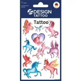   Matrica, tetoválás, 1 ív, 76x120 mm, AVERY ZWECKFORM, 'Z-Design No.5669', unikornisok