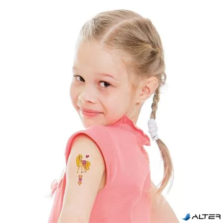 Matrica, tetoválás, 1 ív, 76x120 mm, AVERY ZWECKFORM, 'Z-Design No.56681', csillámos lovak