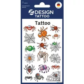   Matrica, tetoválás, 1 ív, 76x120 mm, AVERY ZWECKFORM, 'Z-Design No.56693', pókok