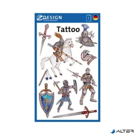   Matrica, tetoválás, 1 ív, 76x120 mm, AVERY ZWECKFORM, 'Z-Design No.56739', lovagok