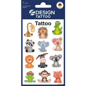   Matrica, tetoválás, 1 ív, 76x120 mm, AVERY ZWECKFORM, 'Z-Design No.56761', állatok