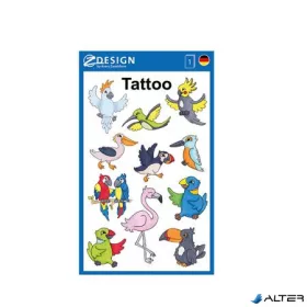   Matrica, tetoválás, 1 ív, 76x120 mm, AVERY ZWECKFORM, 'Z-Design No.56762', madarak