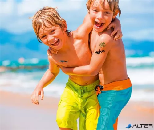 Matrica, tetoválás, 1 ív, 76x120 mm, AVERY ZWECKFORM, 'Z-Design No.56765', óceán