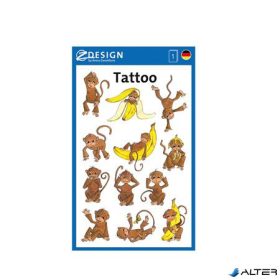   Matrica, tetoválás, 1 ív, 76x120 mm, AVERY ZWECKFORM, 'Z-Design No.56766', majom