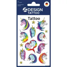   Matrica, tetoválás, 1 ív, 76x120 mm, AVERY ZWECKFORM, 'Z-Design No.56767',  unikornisok