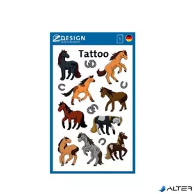   Matrica, tetoválás, 1 ív, 76x120 mm, AVERY ZWECKFORM, 'Z-Design No.56769',  lovak
