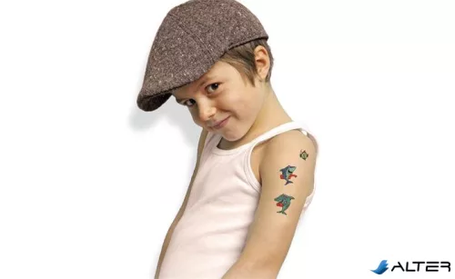 Matrica, tetoválás, 1 ív, 76x120 mm, AVERY ZWECKFORM, 'Z-Design No.56770',  cápák