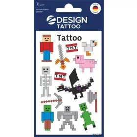   Matrica, tetoválás, 1 ív, 76x120 mm, AVERY ZWECKFORM, 'Z-Design No.56771',  Pixel formák