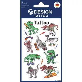   Matrica, tetoválás, 1 ív, 76x120 mm, AVERY ZWECKFORM, 'Z-Design No.56772',  dínók