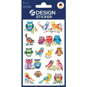   Matrica, papír, 3 ív, 76x120 mm, AVERY ZWECKFORM, "Z-Design No.57512", bagoly