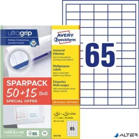   Etikett, univerzális, 38x21,2 mm, AVERY ZWECKFORM, "Sparpack", 4225 etikett/csomag