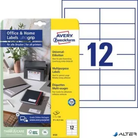  Etikett, univerzális, 97x42,3 mm, AVERY ZWECKFORM, 120 etikett/csomag