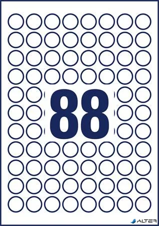 Etikett, 20 mm, kör, eltávolítható, AVERY ZWECKFORM, 880 etikett/csomag