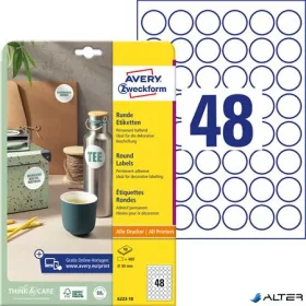  Etikett, univerzális, 30 mm, kör, AVERY ZWECKFORM, 480 etikett/csomag