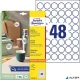 Etikett, 30 mm, kör, eltávolítható, AVERY ZWECKFORM, 480 etikett/csomag