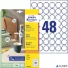 Etikett, 30 mm, kör, eltávolítható, AVERY ZWECKFORM, 480 etikett/csomag
