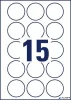 Etikett, 51 mm, kör, eltávolítható, AVERY ZWECKFORM, 150 etikett/csomag