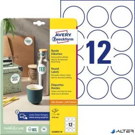   Etikett, 60 mm, kör, eltávolítható, AVERY ZWECKFORM, 120 etikett/csomag