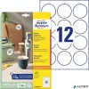 Etikett, 60 mm, kör, eltávolítható, AVERY ZWECKFORM, 120 etikett/csomag