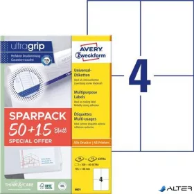   Etikett, univerzális, 105x148 mm, AVERY ZWECKFORM, "Sparpack", 260 etikett/csomag