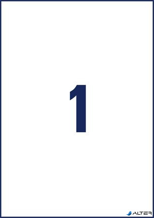 Etikett, univerzális, 210x297 mm, AVERY ZWECKFORM, 'Sparpack', 65 etikett/csomag