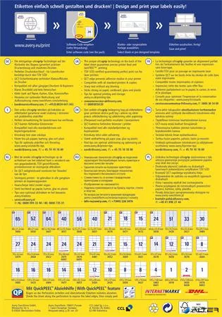 Etikett, univerzális, 210x148 mm, AVERY ZWECKFORM, 'Sparpack', 130 etikett/csomag