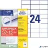 Etikett, univerzális, 70x37 mm, AVERY ZWECKFORM, 'Sparpack', 1560 etikett/csomag