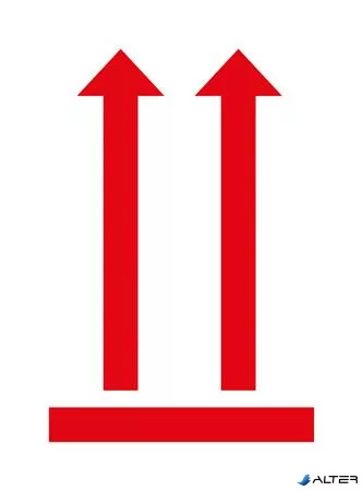 Jelölőnyíl, 'A nyíllal megegyező irányba állítandó', 74x100 mm, AVERY ZWECKFORM, piros, 200 etikett/csomag