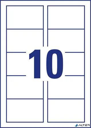 Névjegykártya, 85x54 mm, 200 g, mikroperforált, AVERY ZWECKFORM, 250 db/csomag