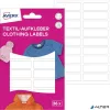 Ruhacímke, műanyag, iskolai, 45x13 mm, kézzel írható, AVERY ZWECKFORM, fehér, 36 címke/csomag