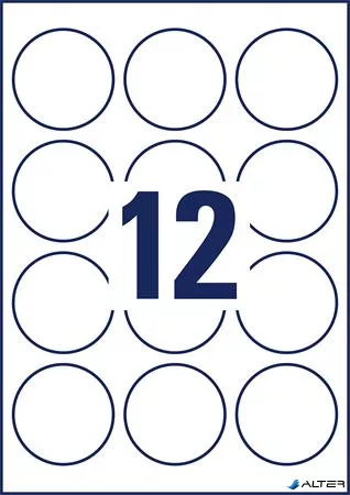 Etikett, univerzális, 60 mm, kör, AVERY ZWECKFORM, 120 etikett/csomag