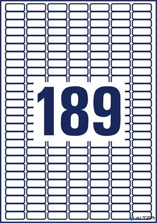 Etikett, univerzális, eltávolítható, 25,4x10 mm, AVERY ZWECKFORM, 1890 etikett/csomag