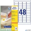 Etikett, univerzális, eltávolítható, 45,7x21,2 mm, AVERY ZWECKFORM, 4800 etikett/csomag