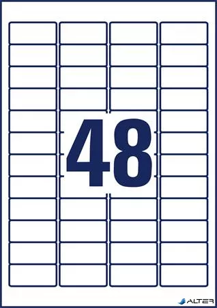 Etikett, univerzális, eltávolítható, 45,7x21,2 mm, AVERY ZWECKFORM, 1440 etikett/csomag