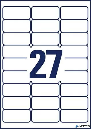 Etikett, univerzális, eltávolítható, 63,5x29,6 mm, AVERY ZWECKFORM, 2700 etikett/csomag