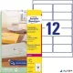 Etikett, 99,1x42,3 mm, poliészter, AVERY ZWECKFORM, átlátszó, 300 etikett/csomag